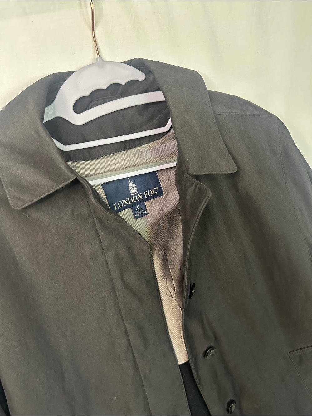 London Fog Women's Charcoal Trench Coat - Picture 2 of 6
